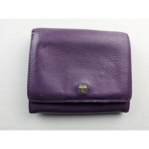 Anna Sui Leather Snap Wallet Purple
